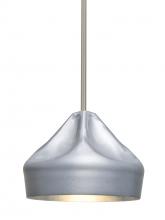  1TT-LOTUS-SN - Besa Lotus Stem Pendant, Satin Nickel Finish, 1x60W Medium Base