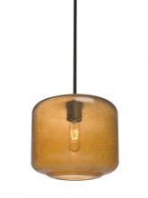  1TT-NILES10AM-BR - Besa Niles 10 Pendant, Amber Bubble, Bronze Finish, 1x60W Medium Base T10