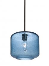  1TT-NILES10BL-BR - Besa Niles 10 Pendant, Blue Bubble, Bronze Finish, 1x60W Medium Base T10