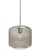  1TT-NILES10SM-SN - Besa Niles 10 Pendant, Smoke Bubble, Satin Nickel Finish, 1x60W Medium Base T10