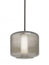  1TT-NILES10SO-BR - Besa Niles 10 Pendant, Smoke Bubble/Opal, Bronze Finish, 1x60W Medium Base T10