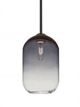  1TT-OMEGA12ST-BR - Besa, Omega 12 Stem Pendant,Steel/Clear, Bronze Finish, 1x60W Medium Base