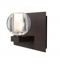  1WF-BOCACL-BR - Besa, Boca Vanity, Clear, Bronze Finish, 1x40W Halogen