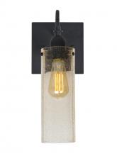  1WG-JUNI10GD-EDIL-BK - Besa Juni 10 Wall, Gold Bubble, Black Finish, 1x7W LED Filament