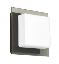  1WS-7735SM-LED-BR - Besa Wall Alex Bronze Opal/Smoke 1x5W LED