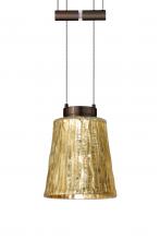  1XA-5125GF-BR - Besa Pendant Nico 4 Bronze Stone Gold Foil 1x35W Halogen