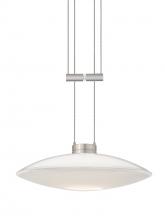  1XA-629406-SN - Besa Pendant Spazio Satin Nickel Opal Glossy 1x50W Halogen