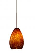  1XC-171318-BR - Besa Pendant Pera 6 Bronze Amber Cloud 1x50W Halogen