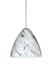  1XC-1779MG-SN - Besa Pendant Mia Satin Nickel Marble Grigio 1x50W Halogen