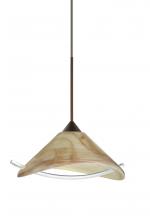  1XC-181305-LED-BR - Besa Pendant Hoppi Bronze Mocha/Clear 1x3W LED