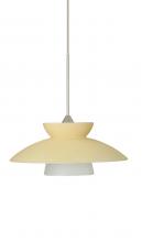  1XC-271897-SN - Besa Pendant Trilo 7 Satin Nickel Champagne 1x50W Halogen