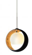  1XC-4293GF-BR - Besa Pendant Pogo Bronze Black/Inner Gold 1x35W Halogen