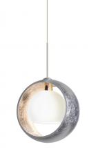  1XC-4293SS-SN - Besa Pendant Pogo Satin Nickel Silver/Inner Silver 1x35W Halogen