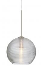  1XC-461500-LED-SN - Besa Pendant Kristall 6 Satin Nickel Clear 1x5W LED