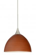  1XC-4679CH-SN - Besa Pendant Brella Satin Nickel Cherry 1x50W Halogen