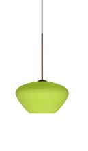  1XC-541035-LED-BR - Besa Pendant Peri Bronze Chartreuse 1x5W LED