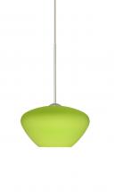  1XC-541035-LED-SN - Besa Pendant Peri Satin Nickel Chartreuse 1x5W LED