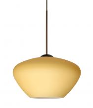 Besa Lighting 1XC-5410VM-BR-L - Besa Pendant Peri Bronze Vanilla Matte 1x50W Halogen, 15Ft. Cord