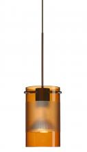  1XC-6524EG-BR - Besa Pendant Scope Bronze Armagnac/Frost 1x50W Halogen Mr16