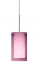  1XC-A44007-BR - Besa Pendant Pahu 4 Bronze Transparent Amethyst/Opal 1x35W Halogen