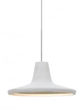  1XC-MODUSWH-LED-SN - Besa Modus Cord Pendant, White, Satin Nickel Finish, 1x9W LED