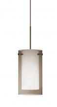  1XC-S44007-BR - Besa Pendant Pahu 4 Bronze Transparent Smoke/Opal 1x35W Halogen