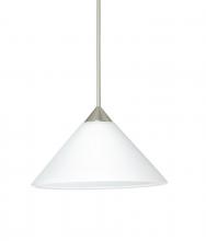  1XT-117607-LED-SN - Besa Pendant Kona Satin Nickel White 1x5W LED