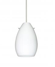  1XT-171307-LED-SN - Besa Pendant Pera 6 Satin Nickel Opal Matte 1x5W LED