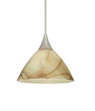  1XT-174383-LED-SN - Besa Pendant Domi Satin Nickel Mocha 1x6W LED