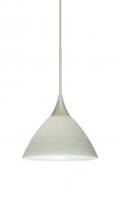  1XT-1743KR-SN - Besa Pendant Domi Satin Nickel Chalk 1x50W Halogen