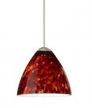  1XT-177941-LED-SN - Besa Pendant Mia Satin Nickel Garnet 1x5W LED