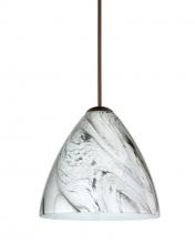  1XT-1779MG-BR - Besa Pendant Mia Bronze Marble Grigio 1x50W Halogen