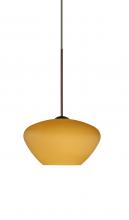  1XT-541080-LED-BR - Besa Pendant Peri Bronze Amber Matte 1x5W LED