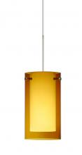  1XT-G44007-LED-SN - Besa Pendant Pahu 4 Satin Nickel Transparent Armagnac/Opal 1x5W LED