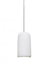  1XT-GLIDEWH-LED-SN - Besa Glide Cord Pendant, White, Satin Nickel Finish, 1x2W LED