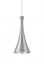  1XT-RONDO-LED-SN - Besa, Rondo Cord Pendant, Satin Nickel Finish, 1x9W LED