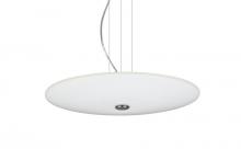  1KV-RENFRO16WS-LED-SN - Besa Renfro 16 Round Suspension Pendant, White Sparkle, Satin Nickel, 1x16W LED