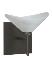  1SW-191352-LED-BR-SQ - Besa Wall With SQ Canopy Hoppi Bronze Marble 1x3W LED