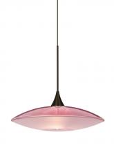 1XC-6294RD-LED-BR - Besa Pendant Spazio Bronze Red/Frost 1x5W LED