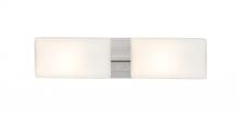  2WT-888607-SN - Besa, Lido Vanity, Opal Matte, Satin Nickel Finish, 2x60W Medium Base