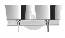  2SW-6773MR-CR - Besa Groove Wall 2SW Mirror-Frost Chrome 2x40W G9