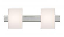  2SW-TITO07-CR - Besa, Tito Vanity, Opal Matte, Chrome Finish, 2x40W Halogen