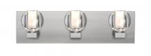  3WF-BOCACL-LED-SN - Besa, Boca Vanity, Clear, Satin Nickel Finish, 3x5W LED