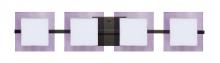  4WS-773591-LED-BR - Besa Wall Alex Bronze Opal/Amethyst 4x5W LED