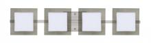  4WS-7735SM-SN - Besa Wall Alex Satin Nickel Opal/Smoke 4x50W G9