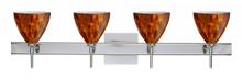  4SW-177918-CR-SQ - Besa Wall With SQ Canopy Mia Chrome Amber Cloud 4x40W G9