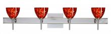  4SW-185841-CR-SQ - Besa Divi Wall With Sq Canopy 4SW Garnet Chrome 4x40W G9