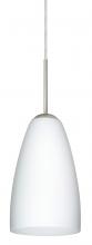  J-151107-LED-SN - Besa Riva 9 LED Pendant J Opal Matte Satin Nickel 1x9W LED