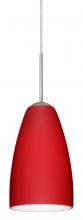  J-1511RM-SN - Besa Riva 9 Pendant For Multiport Canopy Satin Nickel Ruby Matte 1x75W Medium Base