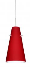  J-4124RM-LED-SN - Besa Cierro LED Pendant For Multiport Canopy J Ruby Matte Satin Nickel 1x9W LED